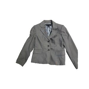 Kasper Women's Gray Blazer Two Button Lined‎ Suit Jacket Size 8